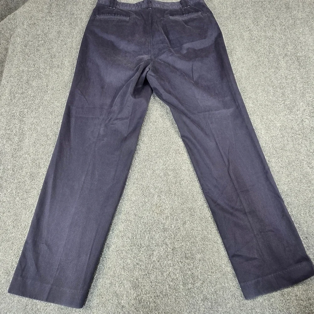 Hart Schaffner Marx Mens 36x30 Navy Blue Pima Cotton Flat Front Chino Pants